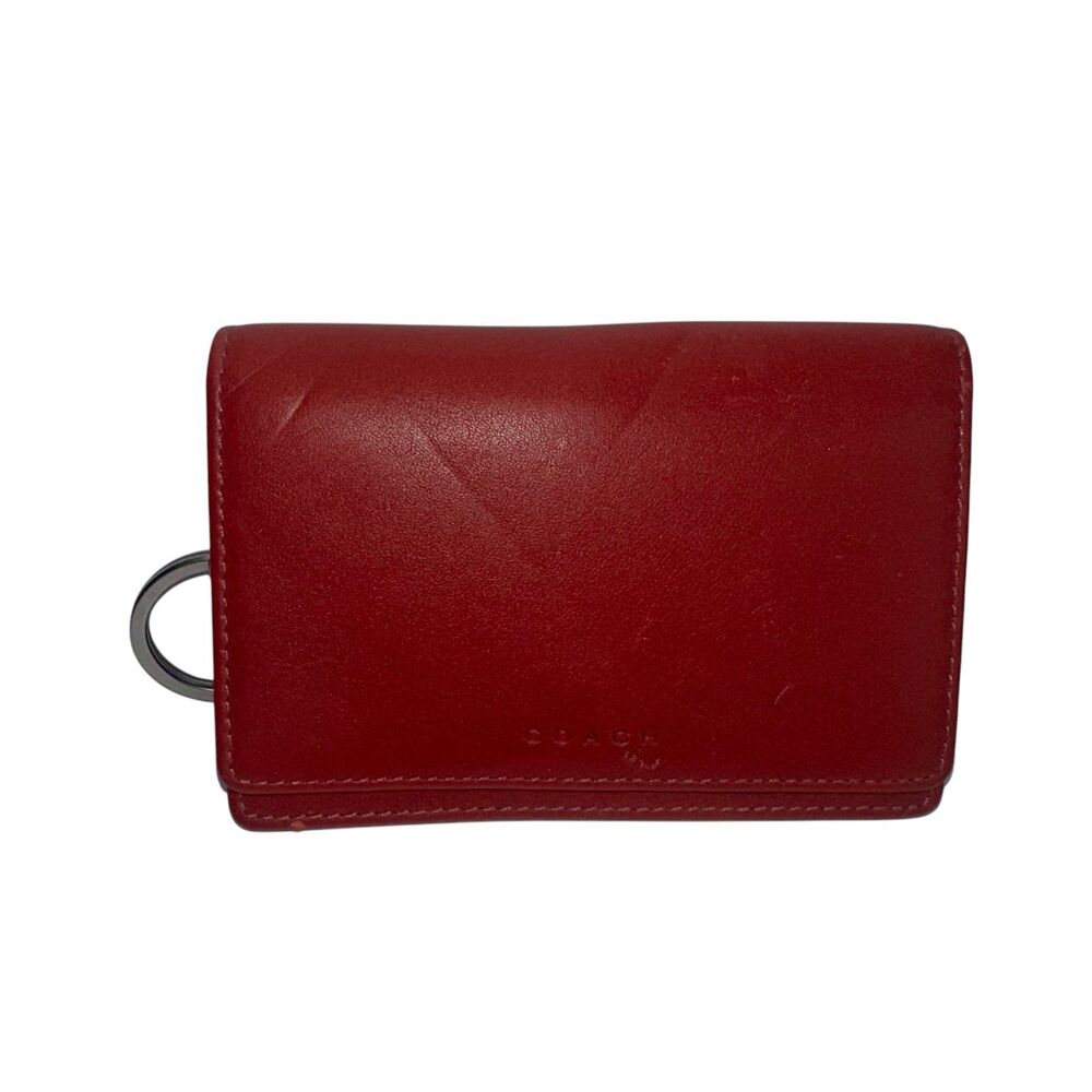 Vintage Coach Red Bedford Multi-Function Wallet E… - image 1